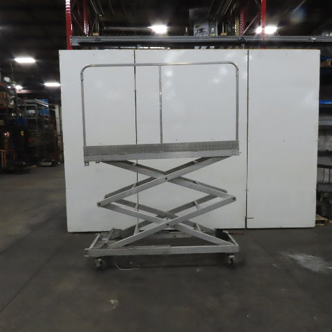 Aluminum 24" X72" Manual Crank Scissor Lift Table 23" To 10'6" Height