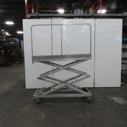 Aluminum 24" X72" Manual Crank Scissor Lift Table 23" To 10'6" Height