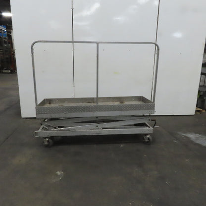 Aluminum 24" X72" Manual Crank Scissor Lift Table 23" To 10'6" Height