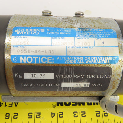 Bison 198047 33.9:1 Ratio Inline Gear Motor W/Robbins E650 Motor 0650-04-041