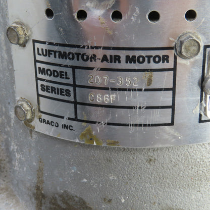 Graco 207-352 C86F 207-914 Air Powered Barrel Transfer Displacement Pump 4GPM