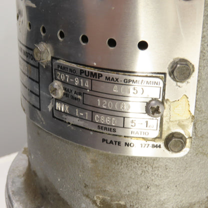 Graco 207-352 C86F 207-914 Air Powered Barrel Transfer Displacement Pump 4GPM