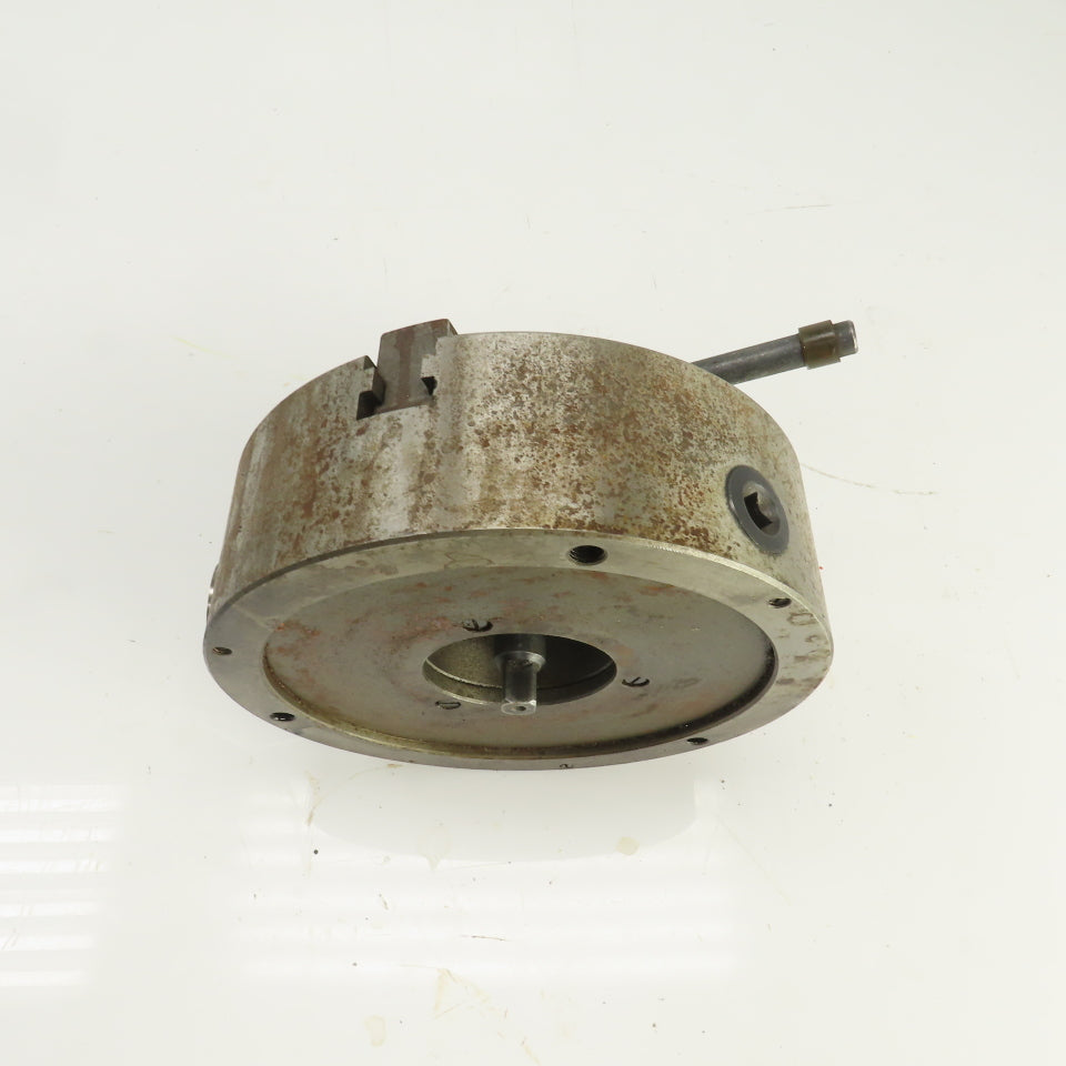 10" OD 3 Jaw Self Centering Scroll Lathe Chuck 3.1" Thru Hole 1" W Jaws W/Handle