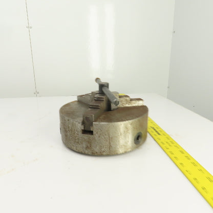 10" OD 3 Jaw Self Centering Scroll Lathe Chuck 3.1" Thru Hole 1" W Jaws W/Handle