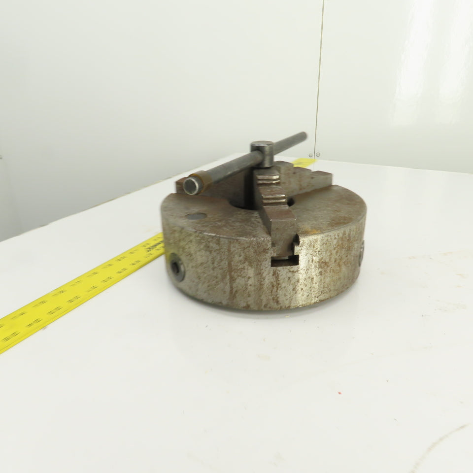 10" OD 3 Jaw Self Centering Scroll Lathe Chuck 3.1" Thru Hole 1" W Jaws W/Handle