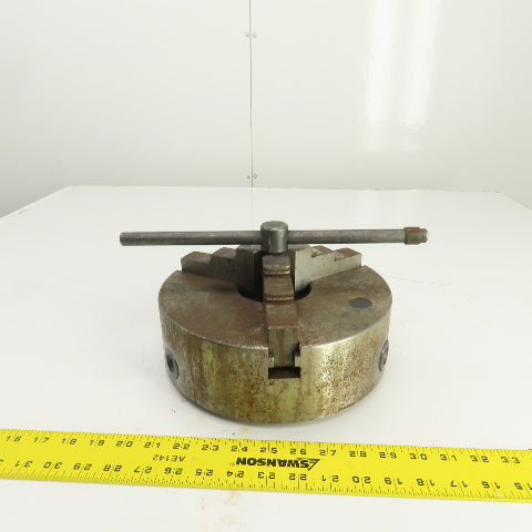10" OD 3 Jaw Self Centering Scroll Lathe Chuck 3.1" Thru Hole 1" W Jaws W/Handle
