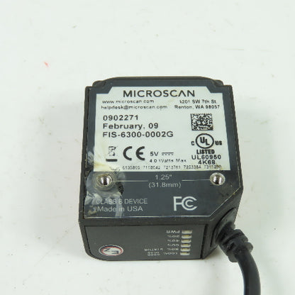 Microscan FIS-6300-0002G Mini Quadrus Barcode Scanner Reader 5VDC