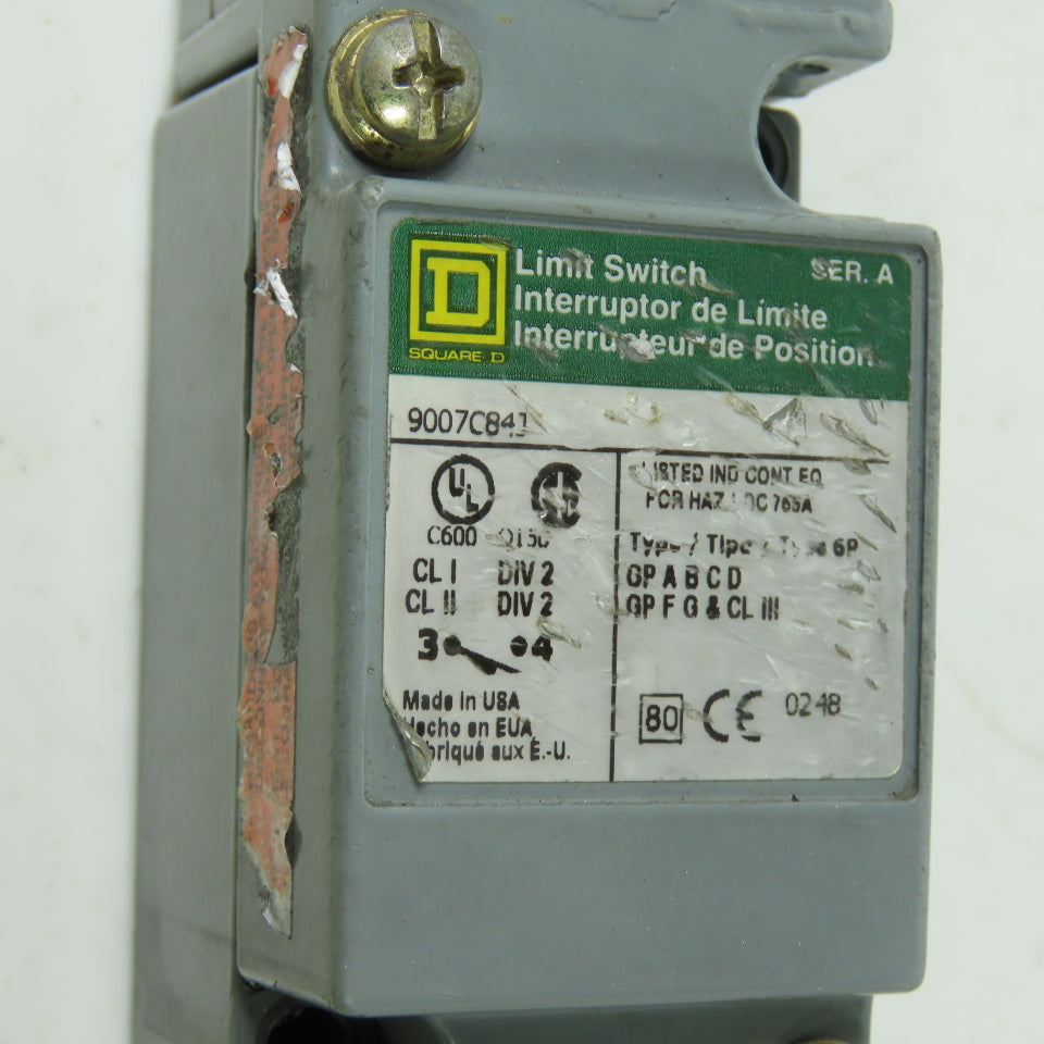 Square D 9007C841 Ser A Limit Switch 3-1/2" Coil Spring