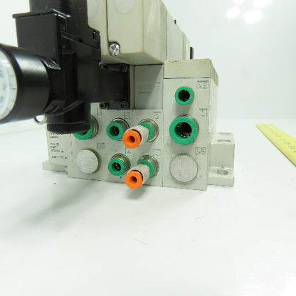 Numatics 051BB400M000061 Pneumatic Solenoid Valve Manifold Block 120PSI 24VDC