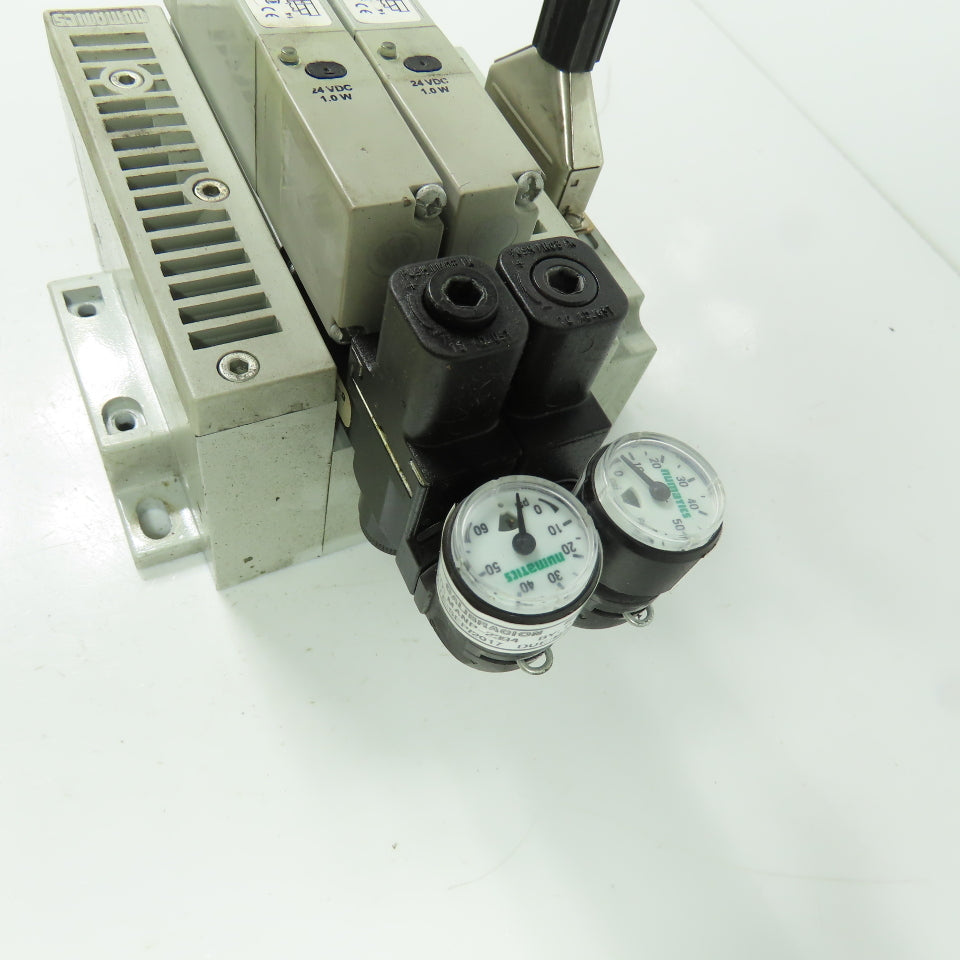 Numatics 051BB400M000061 Pneumatic Solenoid Valve Manifold Block 120PSI 24VDC
