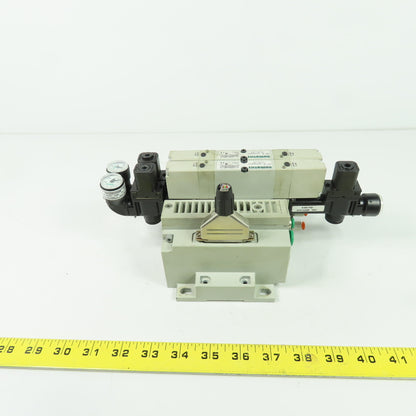 Numatics 051BB400M000061 Pneumatic Solenoid Valve Manifold Block 120PSI 24VDC