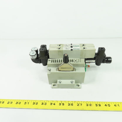 Numatics 051BB400M000061 Pneumatic Solenoid Valve Manifold Block 120PSI 24VDC