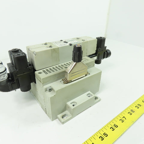 Numatics 051BB400M000061 Pneumatic Solenoid Valve Manifold Block 120PSI 24VDC