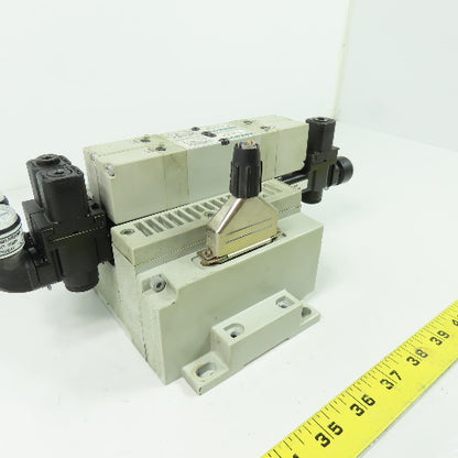 Numatics 051BB400M000061 Pneumatic Solenoid Valve Manifold Block 120PSI 24VDC