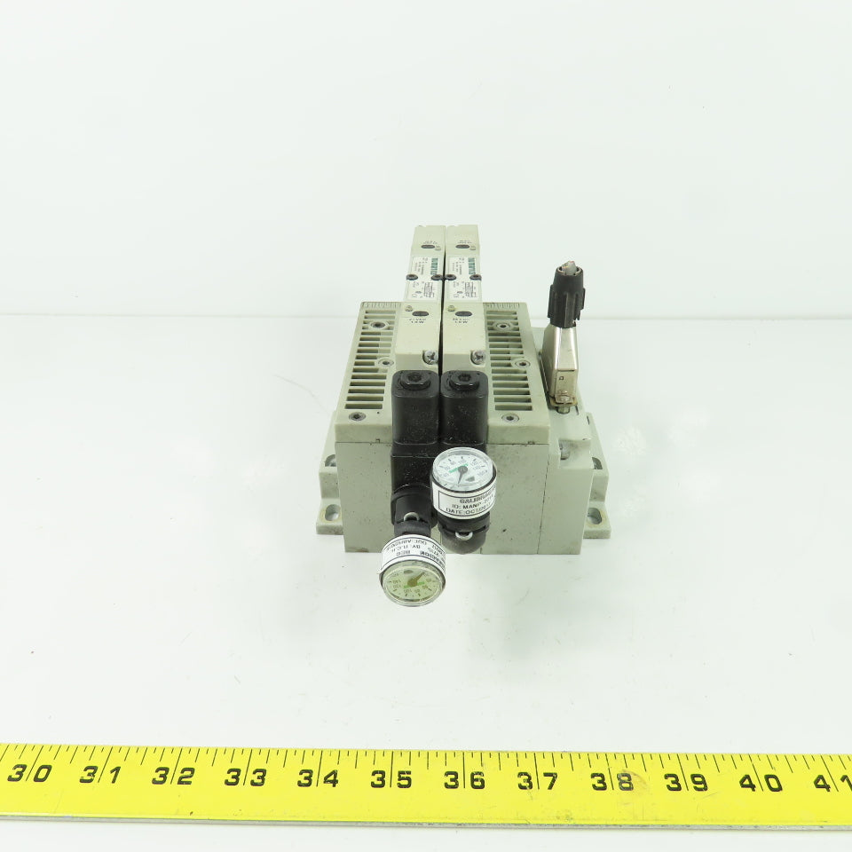Numatics 051BB400M000061 Pneumatic Solenoid Valve Manifold Block 120PSI 24VDC