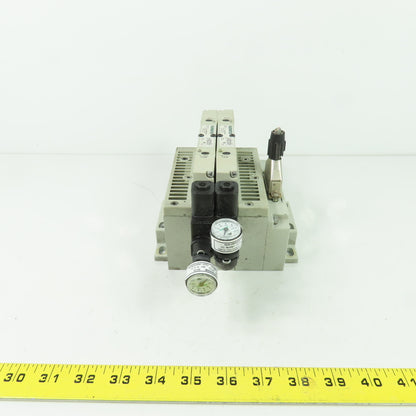 Numatics 051BB400M000061 Pneumatic Solenoid Valve Manifold Block 120PSI 24VDC