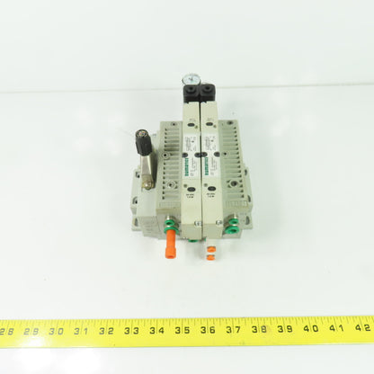 Numatics 051BB400M000061 Pneumatic Solenoid Valve Manifold Block 120PSI 24VDC