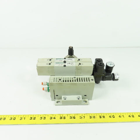 Numatics 051BB400M000061 Pneumatic Solenoid Valve Manifold Block 120PSI 24VDC