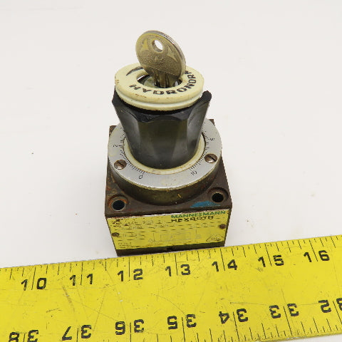 Rexroth 2 FRM 5-32/3 Q 2 Way Flow Control Valve Broken Knob