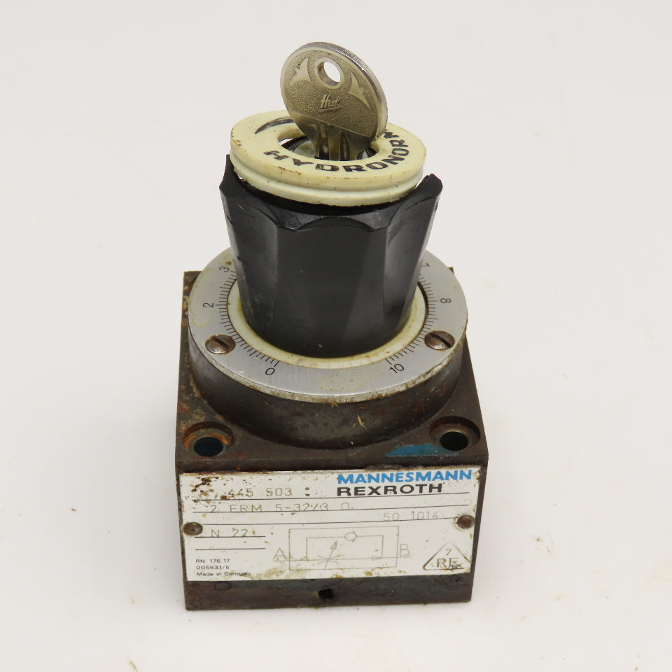 Rexroth 2 FRM 5-32/3 Q 2 Way Flow Control Valve Broken Knob