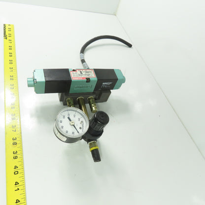 Numatics 082SS415M000061 24VDC Pneumatic Solenoid Valve 150PSI 25A W/Gage