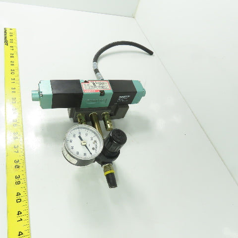 Numatics 082SS415M000061 24VDC Pneumatic Solenoid Valve 150PSI 25A W/Gage