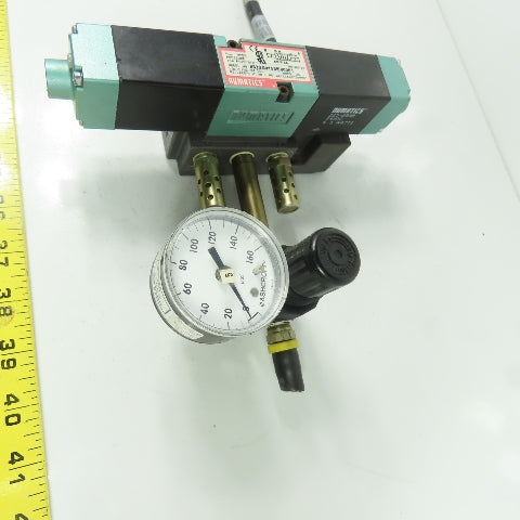 Numatics 082SS415M000061 24VDC Pneumatic Solenoid Valve 150PSI 25A W/Gage