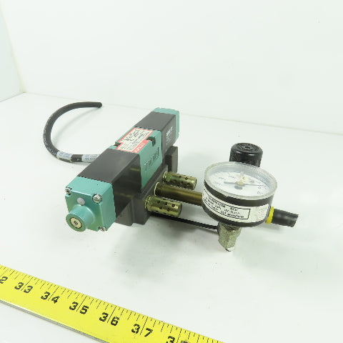 Numatics 082SS415M000061 24VDC Pneumatic Solenoid Valve 150PSI 25A W/Gage