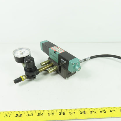 Numatics 082SS415M000061 24VDC Pneumatic Solenoid Valve 150PSI 25A W/Gage