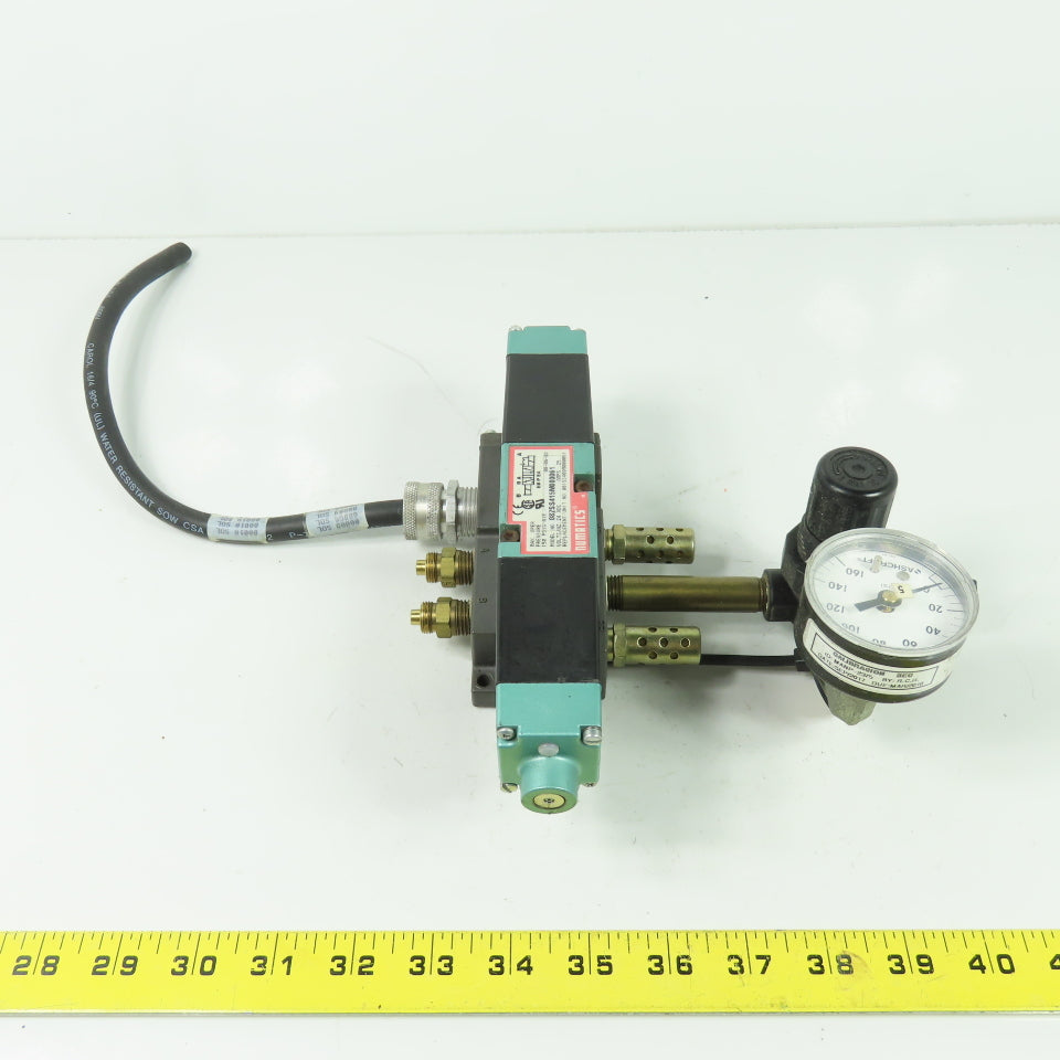 Numatics 082SS415M000061 24VDC Pneumatic Solenoid Valve 150PSI 25A W/Gage