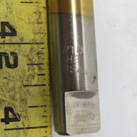 PTD TIN Parabolic 2 Flute RH 9/16" Drill Bit 118° 7-3/8" OAL