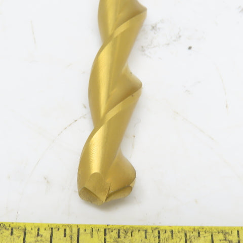 PTD TIN Parabolic 2 Flute RH 9/16" Drill Bit 118° 7-3/8" OAL