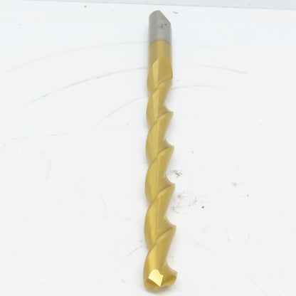 PTD TIN Parabolic 2 Flute RH 9/16" Drill Bit 118° 7-3/8" OAL
