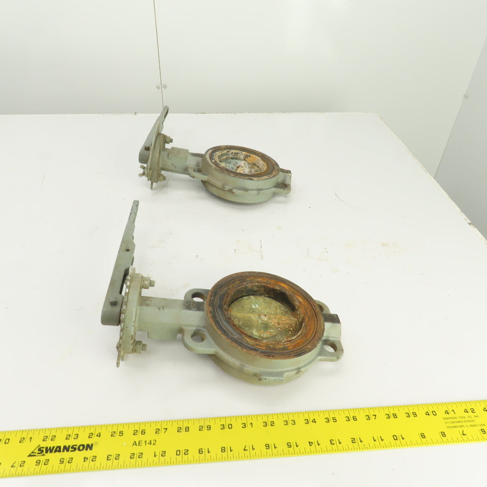 Nibco 43650 4" Ductile Iron Butterfly Valve 150 Lot Of 2