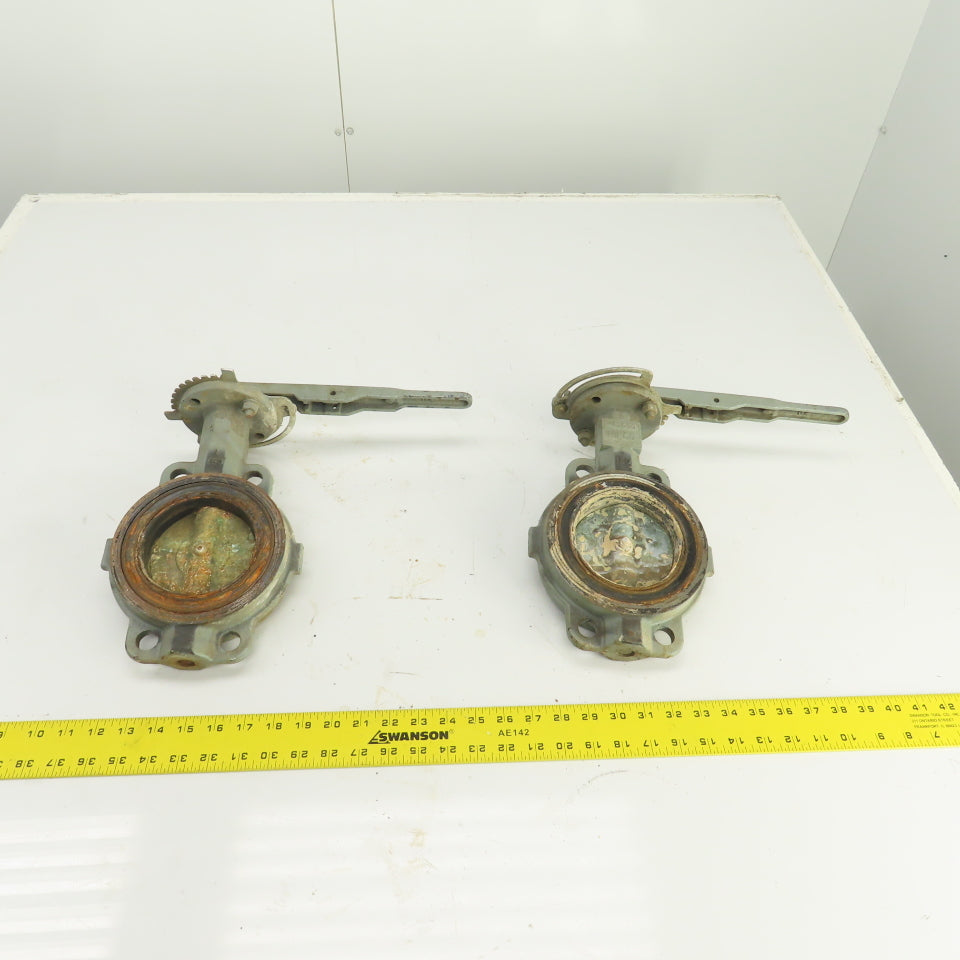 Nibco 43650 4" Ductile Iron Butterfly Valve 150 Lot Of 2