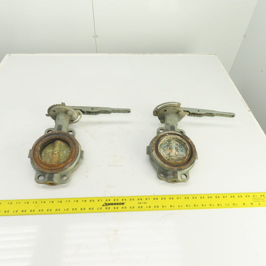 Nibco 43650 4" Ductile Iron Butterfly Valve 150 Lot Of 2