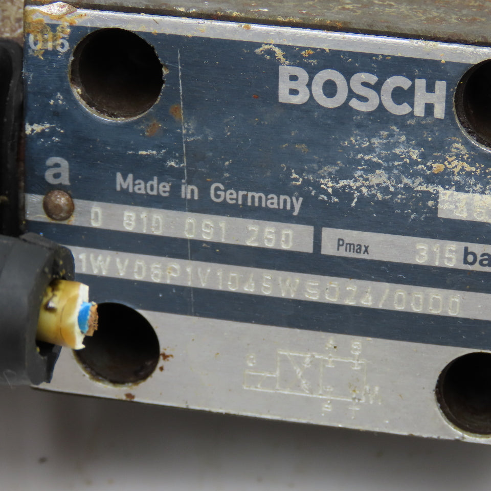 Bosch 0 810 091 260 4/2 Way Hydraulic Single Solenoid Valve 24VDC