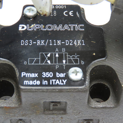 Bosch 0 810 091 203 4/3 Way Closed Center Hydraulic Double Solenoid Valve 24VDC