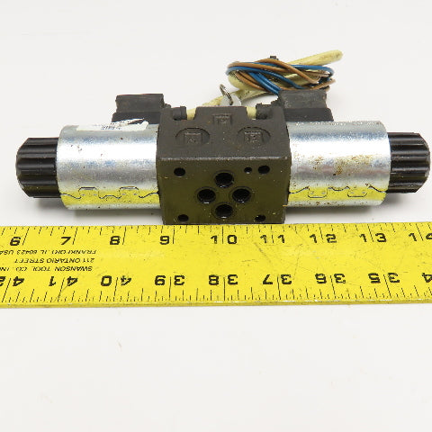 Bosch 0 810 091 203 4/3 Way Closed Center Hydraulic Double Solenoid Valve 24VDC