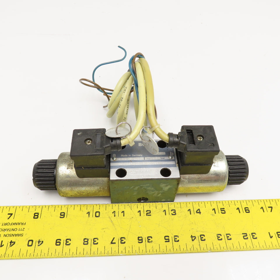 Bosch 0 810 091 203 4/3 Way Closed Center Hydraulic Double Solenoid Valve 24VDC