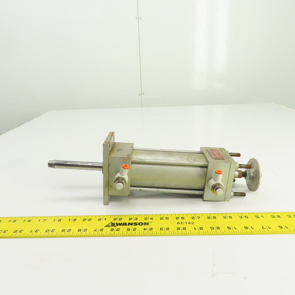 Milwaukee D-1220-31 Double Acting Double Rod Air Cylinder 2.5" Bore 4" Stroke