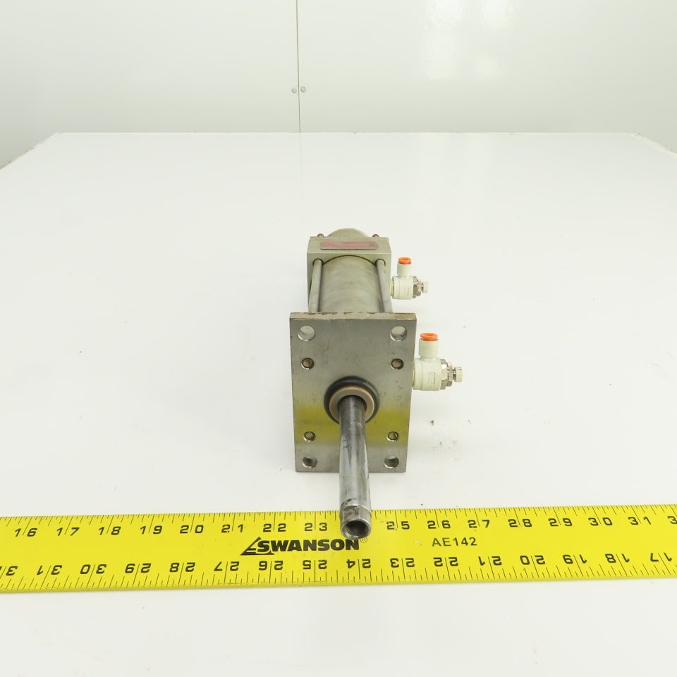 Milwaukee D-1220-31 Double Acting Double Rod Air Cylinder 2.5" Bore 4" Stroke
