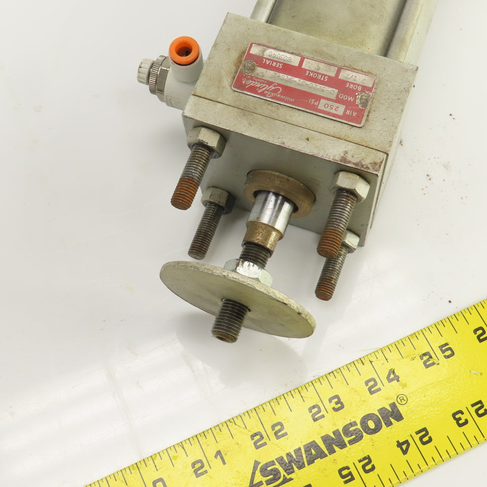 Milwaukee D-1220-31 Double Acting Double Rod Air Cylinder 2.5" Bore 4" Stroke
