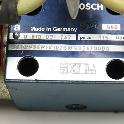 Bosch 0 810 091 242 4/2 Way Hydraulic Double Solenoid Valve 24VDC