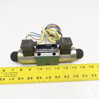 Bosch 0 810 091 242 4/2 Way Hydraulic Double Solenoid Valve 24VDC