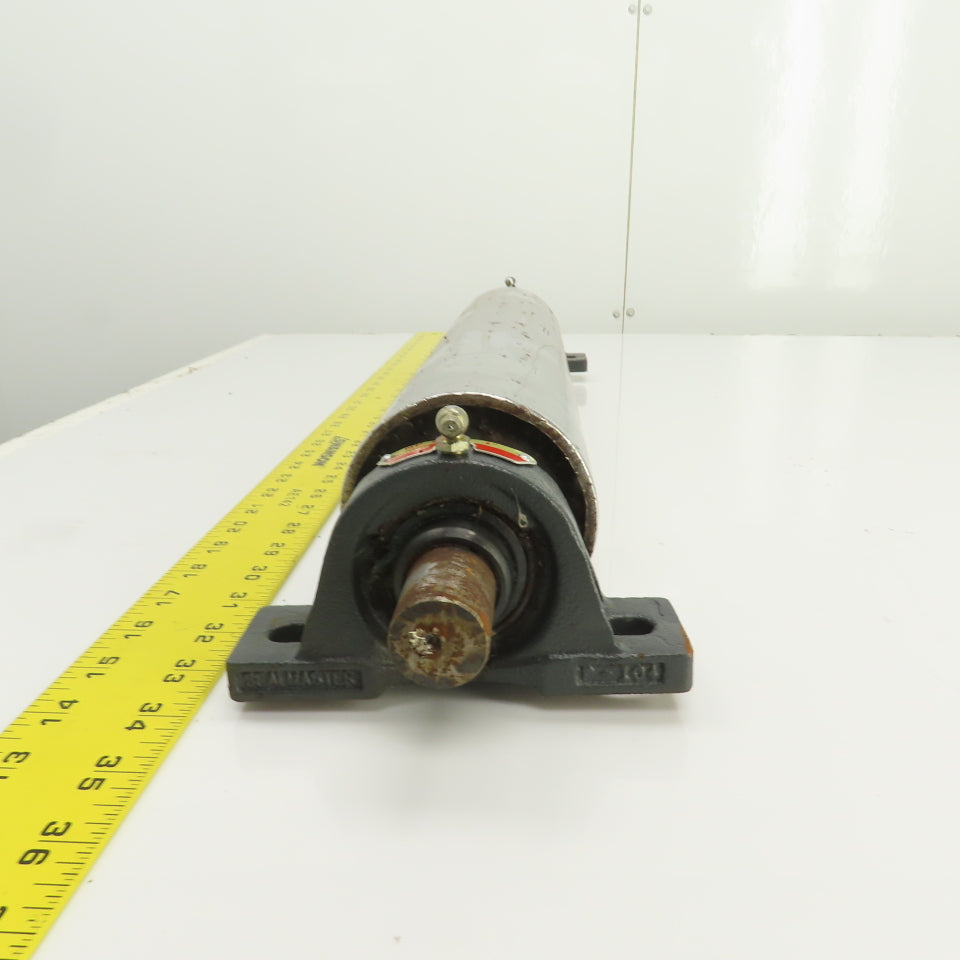 3.5" OD x 17" Flat Face Conveyor Tail Drum Roller W/ Pillow Blocks