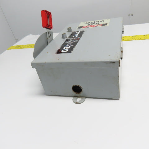 General Electric NP1578000F 600VAC 30A Fusible Safety Disconnect Switch 20HP