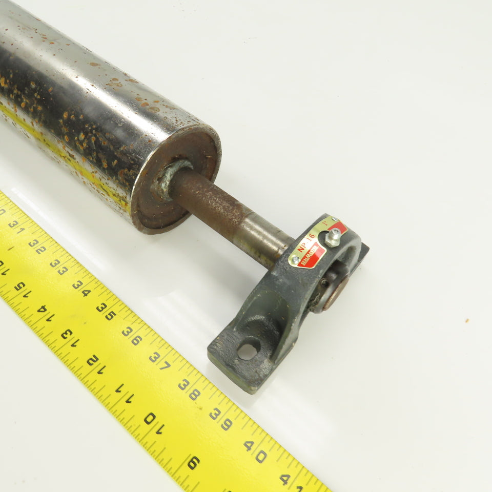 3.5" OD x 16-3/4" Flat Face Conveyor Tail Drum Roller W/ Pillow Blocks