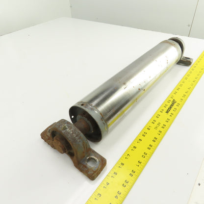 3.90" OD x18" Crowned Face Conveyor Tail Drum Roller 18-1/2" BF W/ Pillow Blocks