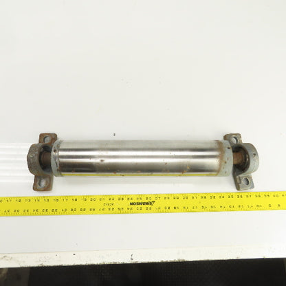 3.90" OD x18" Crowned Face Conveyor Tail Drum Roller 18-1/2" BF W/ Pillow Blocks